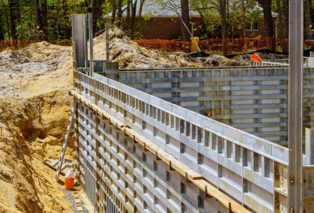 coffrage en aluminium dans la construction d’une maison 